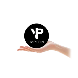 😀 IVIP COIN Crypto, Argent, Main, Pièce, Investissement, IVIP Coin whatsapp sticker