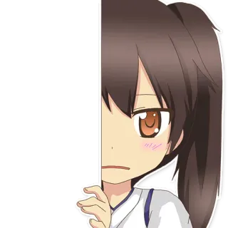 👀 anime, girl, cartoon, manga, cute telegram sticker