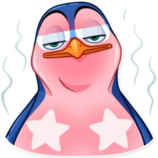 🥵 Pinguin, Aufkleber, Cartoon, Tier, Illustration telegram sticker