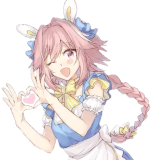 ❤ Astolfo Fate Anime, Manga, Lindo, Kawaii, Astolfo, Fate, Trap, Corazón telegram sticker