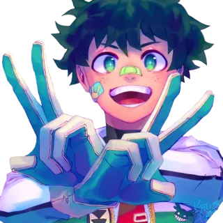 😃 Izuku Midoriya My Hero Academia Anime, My Hero Academia, Izuku Midoriya, Deku, Fanart, Manga whatsapp sticker