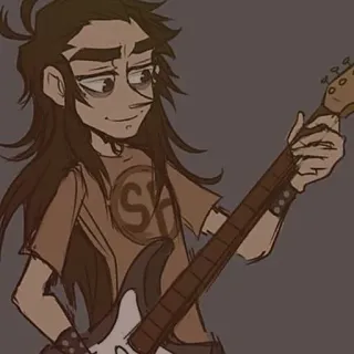 🎨 Sally Face jeu vidéo, Sally Face, guitare, dessin animé, personnage de jeu telegram sticker