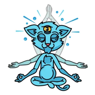 🧘‍♀️ meditation, cat, spiritual, yoga, zen telegram sticker