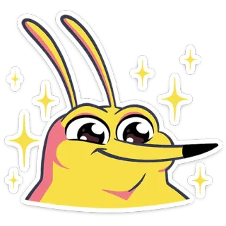 😊 sticker, illustratie, cartoon, geel, glitters telegram sticker