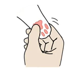 🖐 gatto, zampa, mano, carino, animale telegram sticker