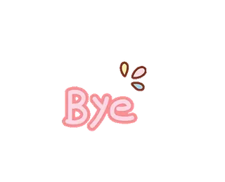 👋 Bye adiós, despedida, partida, rosa, texto, lindo whatsapp sticker