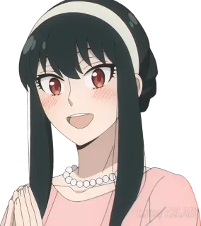 😃 Yor Forger Spy x Family Anime, Spy x Family, Yor Forger, Dessin animé, Femme, Personnage whatsapp sticker