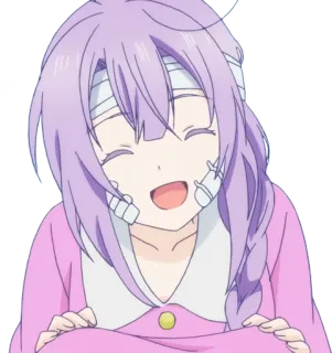 ☀️ anime, girl, bandages, cute whatsapp sticker