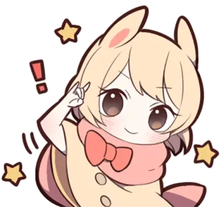 🤘 可爱, 动漫, 卡哇伊, 兔子, 卡通, 贴纸 telegram sticker