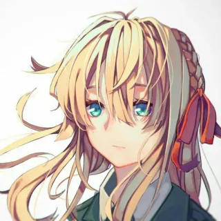 🙄 Violet Evergarden anime, girl, character, violet evergarden, illustration telegram sticker