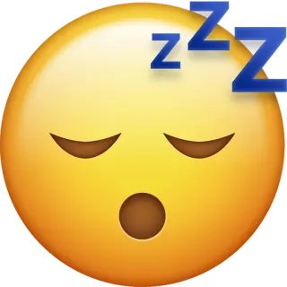 😴 emoji, sleeping, face, zzzz, tired, dreaming telegram sticker