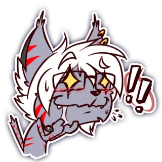 😳 !! sticker, tier, ausdruck, anime, cartoon, schockiert whatsapp sticker