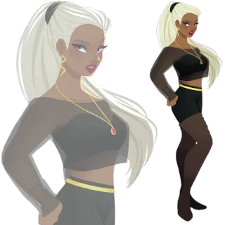 😏 Storm супергерой, женщина, marvel, люди икс, персонаж, героиня telegram sticker