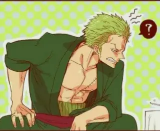 😡 Zoro One Piece Аниме, Персонаж, Ророноа Зоро, Ван Пис telegram sticker