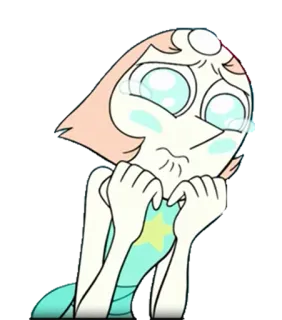 😢 Pearl Steven Universe kreskówka, płacz, smutny, Pearl, Steven Universe telegram sticker
