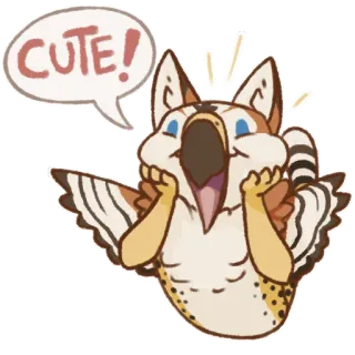 ‼️ CUTE! cute, animal, cartoon, sticker telegram sticker