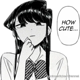 😏 Komi Shouko Komi Can't Communicate HOW CUTE... Anime, Manga, Schattig, Komi Can't Communicate, Komi Shouko whatsapp sticker