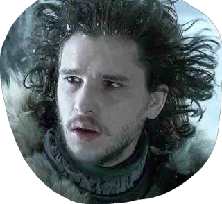 😱 Jon Snow Game of Thrones Jon Snow, Game of Thrones, Fantasi, Musim Dingin, Televisi, Karakter, Kit Harington whatsapp sticker