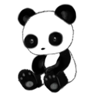 😔 Panda, Carino, Animale, Orso, Kawaii, Adesivo telegram sticker