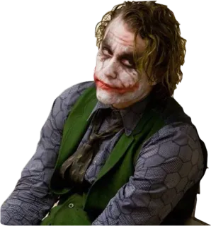 😒 Joker Batman ジョーカー, 悪役, ヒース・レジャー, ゴッサム, ピエロ telegram sticker