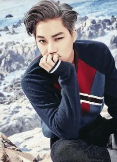 ➰ Kai Kai, singer, actor, K-pop, South Korean, idol whatsapp sticker