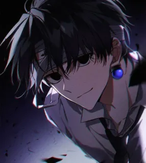🙂 Chrollo Lucilfer Hunter x Hunter อนิเมะ, มังงะ, คุโรโร่ ลูซิเฟอร์, Hunter x Hunter, ตัวร้าย, กองโจรเงามายา telegram sticker