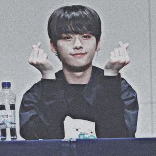 🥀 K-pop, Idol, Korea, Fan sign, Finger heart telegram sticker