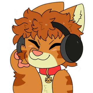 🎧 furry cat telegram sticker
