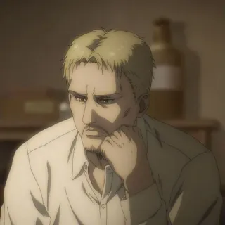 ♥️ Reiner Braun Attack on Titan anime, reiner, attack on titan, character, sad telegram sticker