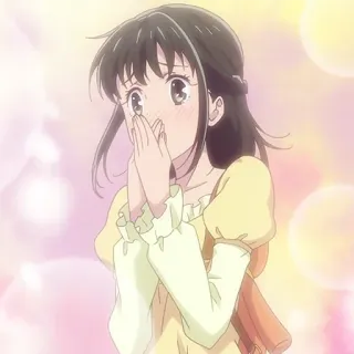 🐗 Tohru Honda Fruits Basket anime, girl, kawaii, tohru honda, fruits basket, cute, smiling telegram sticker