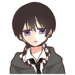 😐 Anime, Chłopak, Kreskówka, Postać, Manga, Ilustracja telegram sticker