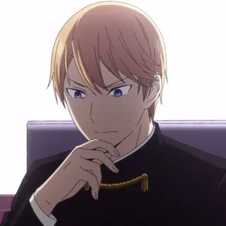 💛 Miyuki Shirogane Kaguya-sama: Love Is War Аниме, Кагуя Сама, Миюки Широгане, Студент, Персонаж, Президент, Манга telegram sticker