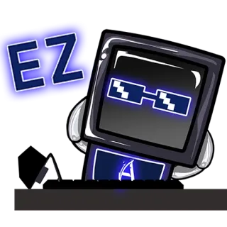 😎 EZ мультфильм, стикер, выражение, игра, цифровой telegram sticker