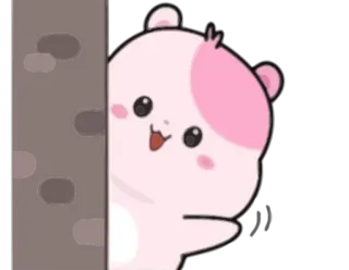 👀 hamster, imut, mengintip, binatang, kawaii telegram sticker