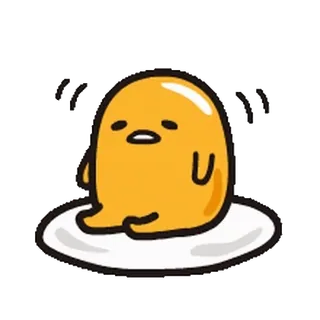 😁 Gudetama Gudetama, jajko, kreskówka, leniwy, jedzenie telegram sticker
