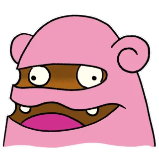 🤖 cartoon, roze, monster, personage telegram sticker