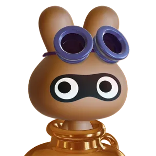 🐰 adesivo, desenho animado, personagem, coelho, óculos, máscara telegram sticker
