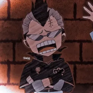 😡 Luck Voltia Black Clover anime, manga, character, Luck Voltia, Black Clover telegram sticker
