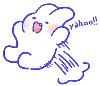😆 yahoo!! Hase, Cartoon, fröhlich, Feier, Gruß, niedlich telegram sticker