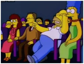 🤣 Homer Simpson The Simpsons cartoon, movie theater, simpsons, homer simpson, marge simpson, crowd telegram sticker