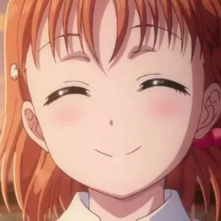 ☺ Anime, Mädchen, Süß, Lächeln, Porträt telegram sticker