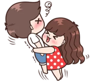 😵 Dessin animé, Amour, Couple, Affection, Romance telegram sticker