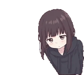 ❤️ Anime, Ragazza, Cartone animato, Personaggio, Illustrazione telegram sticker