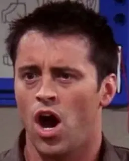 😟 Joey Tribbiani Friends person, tv show, actor, joey, friends, matt leblanc, sitcom, character telegram sticker