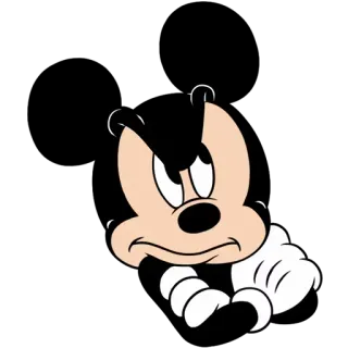 😑 Mickey Mouse Mickey Mouse, desenho animado, Disney, personagem, zangado whatsapp sticker