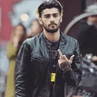 🖕 Zayn Malik ゼイン・マリク, 歌手, 中指, 侮辱的なジェスチャー telegram sticker