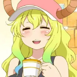 😄 Lucoa Miss Kobayashi's Dragon Maid Anime, Naga, Kartun, Kawaii telegram sticker