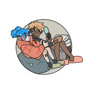 🎸 Cartoon, Freundschaft, Eis, Pizza, Lässig telegram sticker