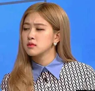 😒 Rose kpop, celebridade, rosa, cantor, coreano, expressão, engraçado telegram sticker