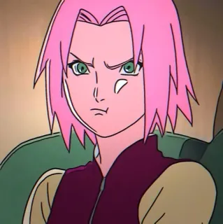 😠 Sakura Haruno Naruto Anime, Sakura, Sakura Haruno, Naruto, Naklejka, Zły, Kreskówka telegram sticker